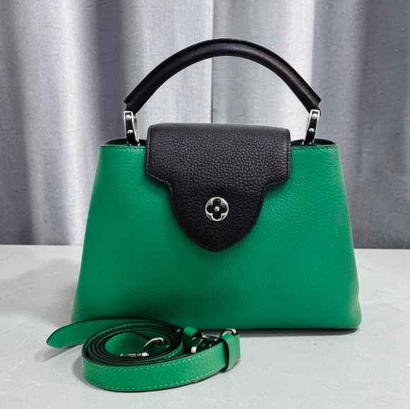 ✨️Authentic Louis Vuitton Capucines BB Green Leather Crossbody Bag - Picture 3 of 13
